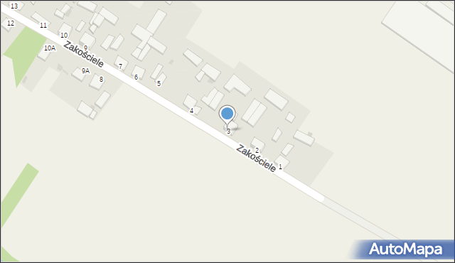 Bogucice Pierwsze, Zakościele, 3, mapa Bogucice Pierwsze