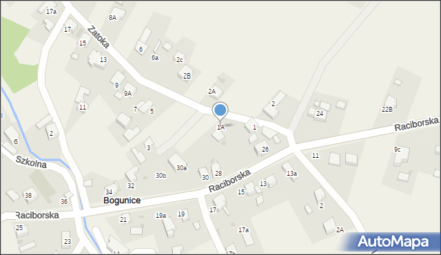 Bogunice, Zatoka, 1A, mapa Bogunice