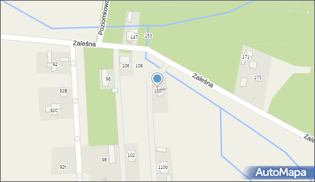 Borowina, Zaleśna, 110, mapa Borowina