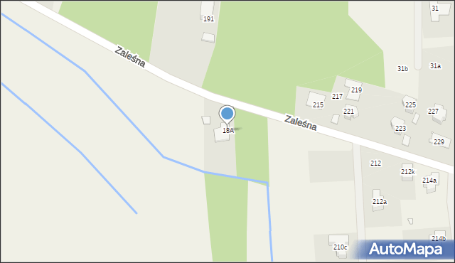 Borowina, Zaleśna, 18A, mapa Borowina