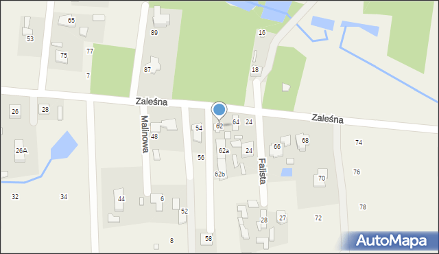 Borowina, Zaleśna, 62, mapa Borowina