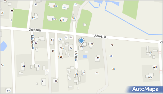 Borowina, Zaleśna, 66, mapa Borowina