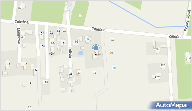 Borowina, Zaleśna, 70, mapa Borowina