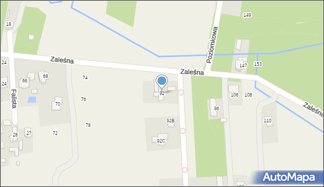 Borowina, Zaleśna, 92, mapa Borowina