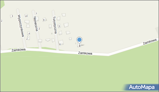 Borzechowo, Zamkowa, 9, mapa Borzechowo