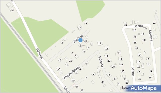 Boszkowo-Letnisko, Zacisze, 8, mapa Boszkowo-Letnisko