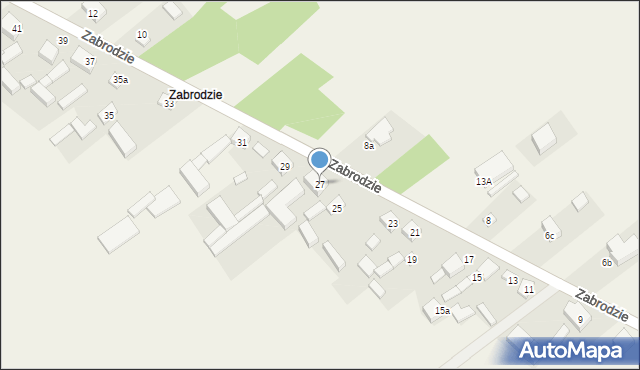 Brąszewice, Zabrodzie, 27, mapa Brąszewice