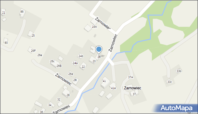 Brenna, Żarnowiec, 18, mapa Brenna