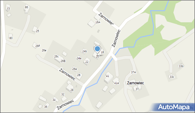 Brenna, Żarnowiec, 20, mapa Brenna