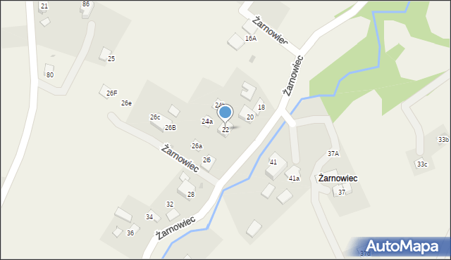 Brenna, Żarnowiec, 22, mapa Brenna