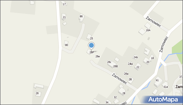Brenna, Żarnowiec, 26F, mapa Brenna