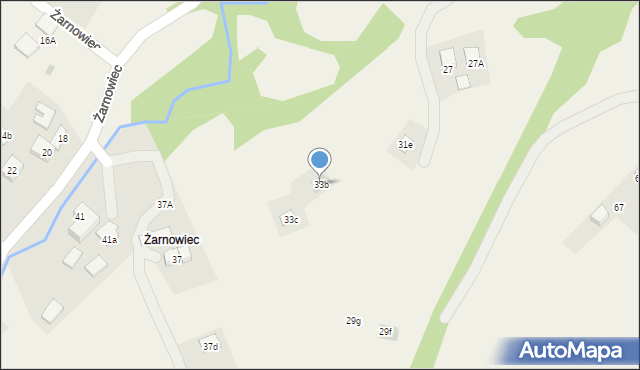 Brenna, Żarnowiec, 33b, mapa Brenna