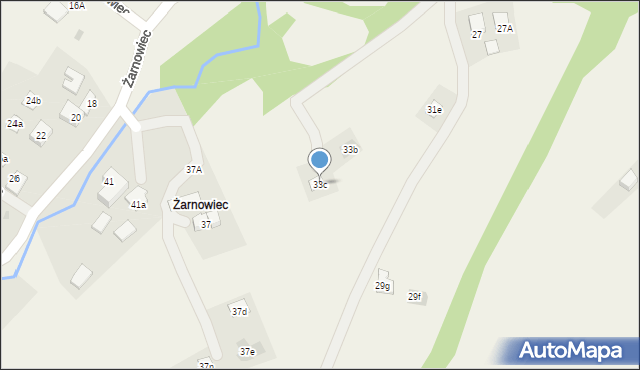 Brenna, Żarnowiec, 33c, mapa Brenna