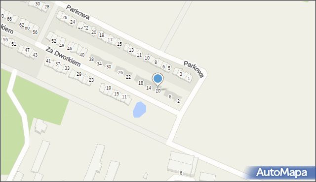 Brodowo, Za Dworkiem, 10, mapa Brodowo