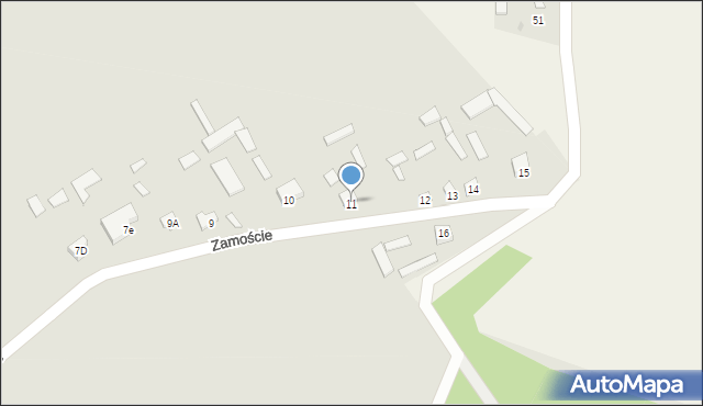 Brok, Zamoście, 11, mapa Brok