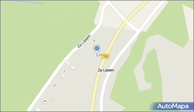 Brzesko, Za Lasem, 3, mapa Brzesko