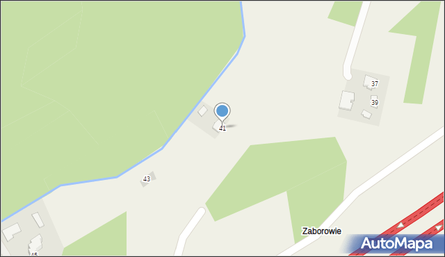 Brzeźnica, Zaborowie, 41, mapa Brzeźnica