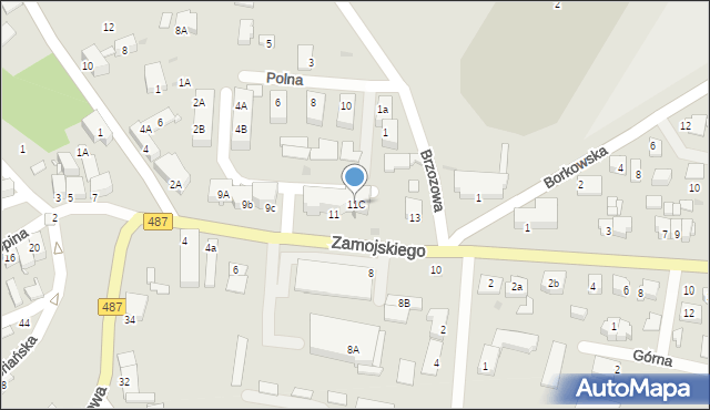 Byczyna, Zamojskiego, 11C, mapa Byczyna