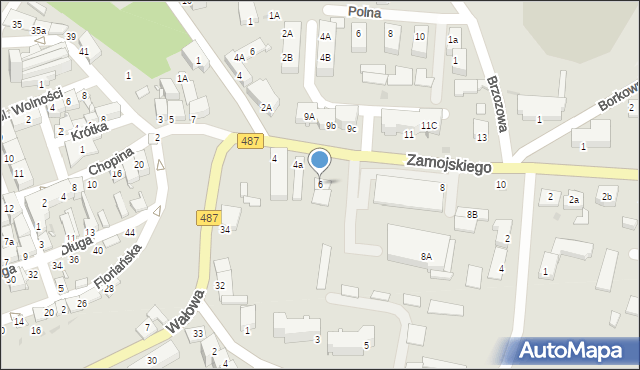 Byczyna, Zamojskiego, 6, mapa Byczyna