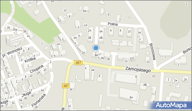 Byczyna, Zamojskiego, 9A, mapa Byczyna