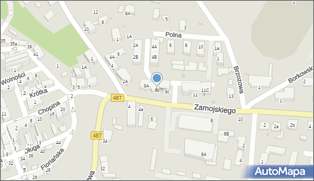 Byczyna, Zamojskiego, 9b, mapa Byczyna