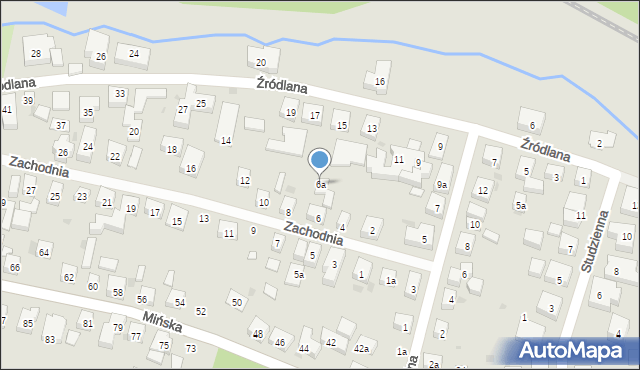 Bydgoszcz, Zachodnia, 6a, mapa Bydgoszczy