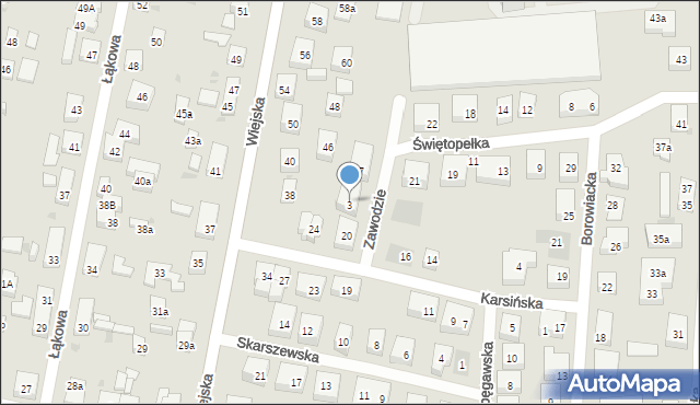 Bydgoszcz, Zawodzie, 3, mapa Bydgoszczy