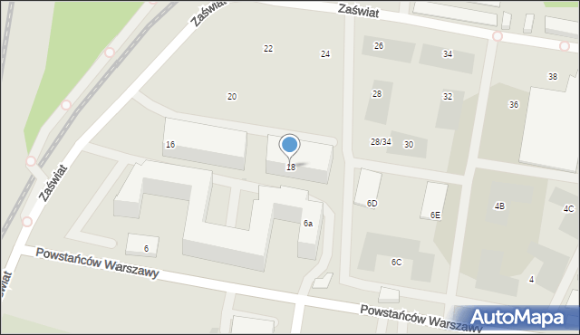 Bydgoszcz, Zaświat, 18, mapa Bydgoszczy