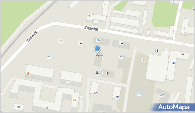 Bydgoszcz, Zaświat, 28, mapa Bydgoszczy