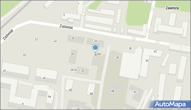 Bydgoszcz, Zaświat, 32, mapa Bydgoszczy