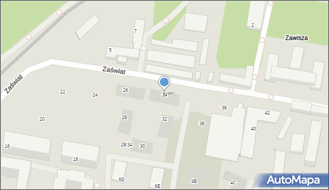 Bydgoszcz, Zaświat, 34, mapa Bydgoszczy