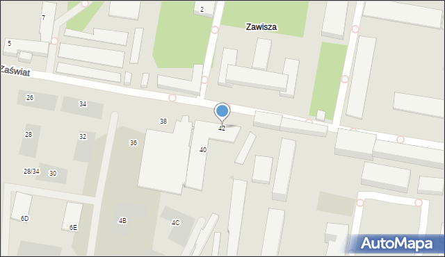 Bydgoszcz, Zaświat, 42, mapa Bydgoszczy