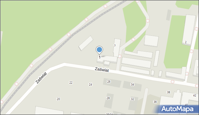 Bydgoszcz, Zaświat, 5, mapa Bydgoszczy