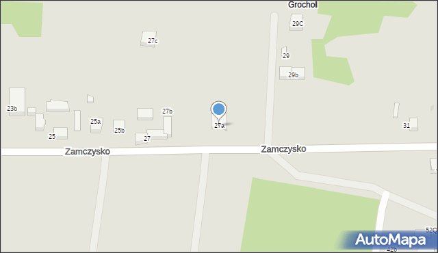 Bydgoszcz, Zamczysko, 27a, mapa Bydgoszczy