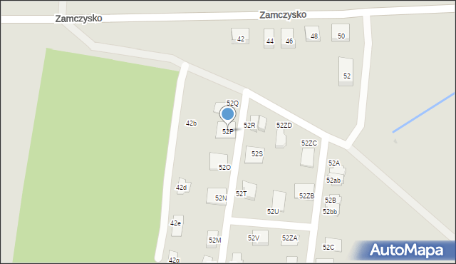 Bydgoszcz, Zamczysko, 52P, mapa Bydgoszczy