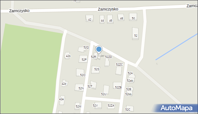 Bydgoszcz, Zamczysko, 52ZE, mapa Bydgoszczy