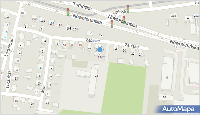 Bydgoszcz, Zacisze, 14a, mapa Bydgoszczy