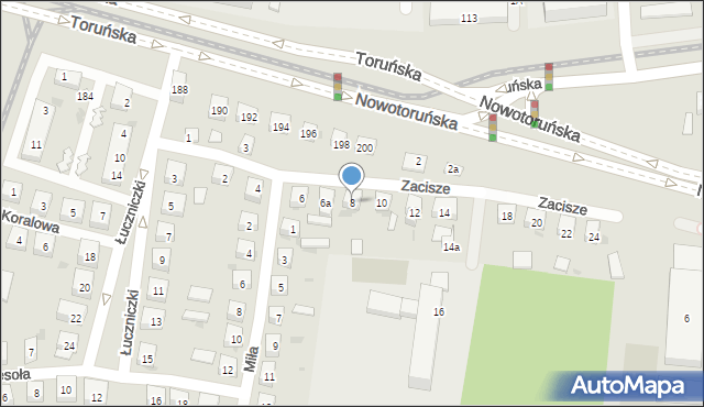 Bydgoszcz, Zacisze, 8, mapa Bydgoszczy