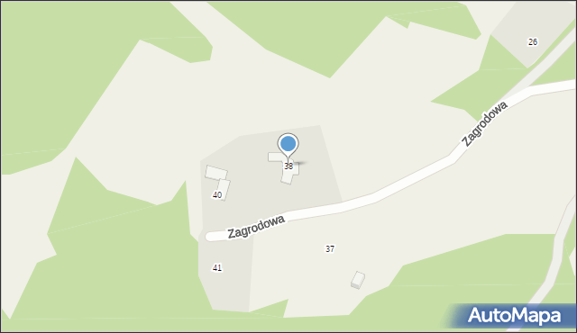 Bystra, Zagrodowa, 38, mapa Bystra