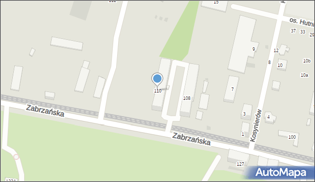 Bytom, Zabrzańska, 110, mapa Bytomia