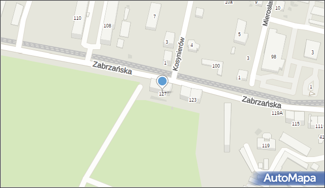 Bytom, Zabrzańska, 127, mapa Bytomia