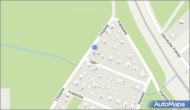 Celestynów, Żabia, 12, mapa Celestynów