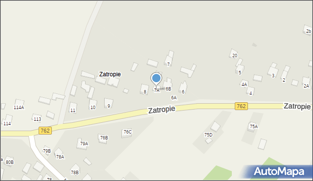 Chęciny, Zatropie, 7A, mapa Chęciny