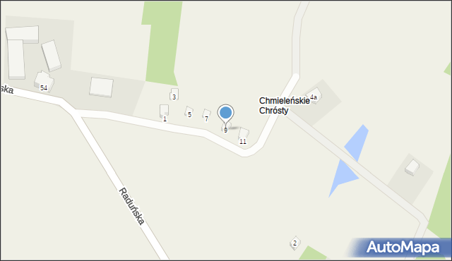 Chmielno, Zatokowa, 9, mapa Chmielno