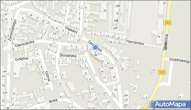 Chodzież, Zamkowa, 4a, mapa Chodzież