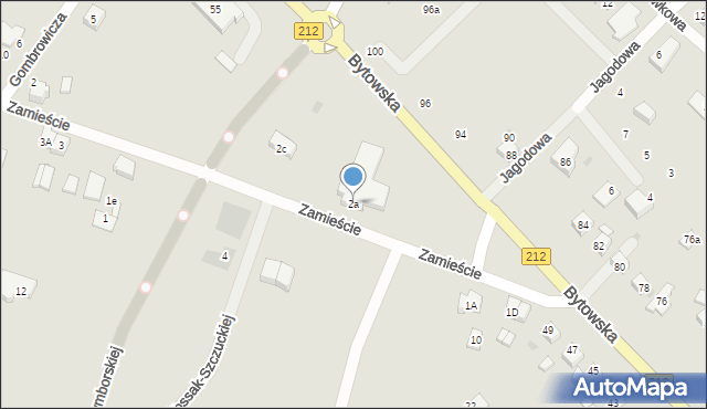 Chojnice, Zamieście, 2a, mapa Chojnic