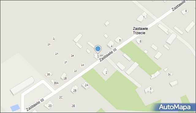 Choroszcz, Zastawie III, 1, mapa Choroszcz