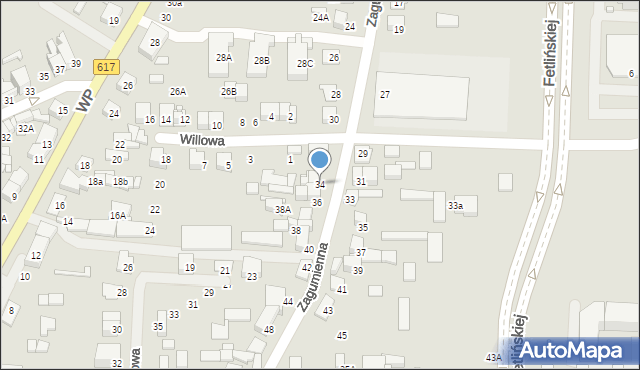 Ciechanów, Zagumienna, 34, mapa Ciechanów