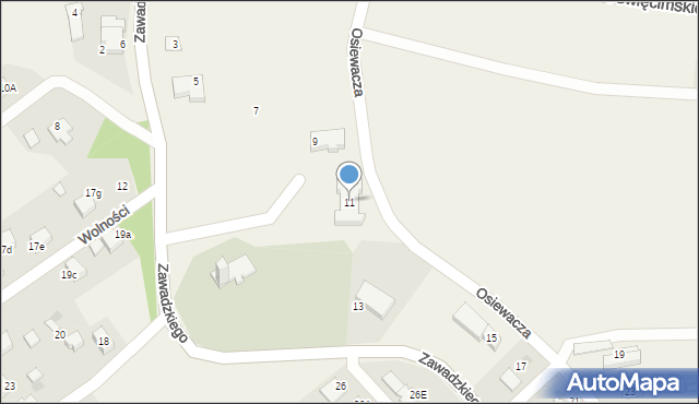 Ćwiklice, Zawadzkiego Aleksandra, gen., 11, mapa Ćwiklice