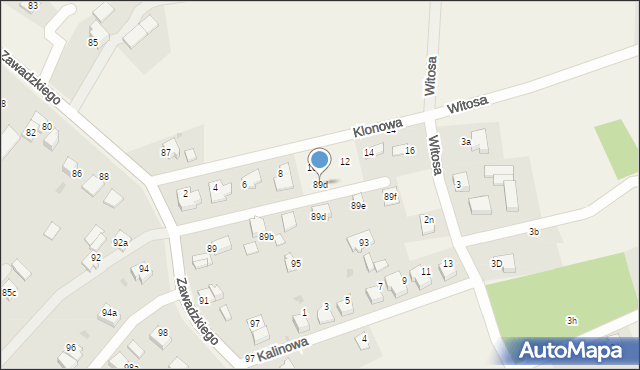Ćwiklice, Zawadzkiego Aleksandra, gen., 89d, mapa Ćwiklice